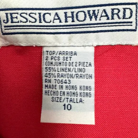 VTG Jessica Howard Wms 10 Linen Blend Sleeveless Maxi Dress With Matching Jacket - Picture 3 of 14